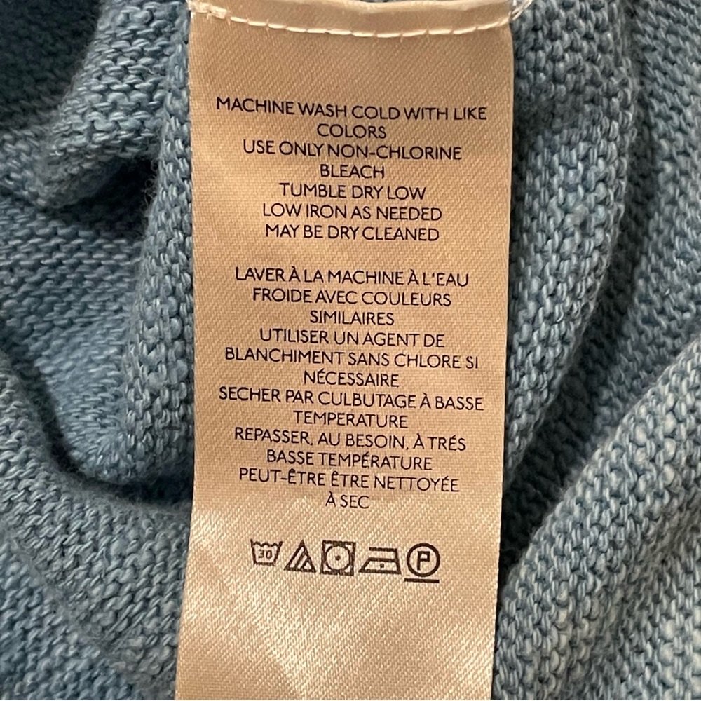 We The Free Free People Timmy Turtleneck Blue Oversized Sweater Women’s Large - Picture 7 of 13